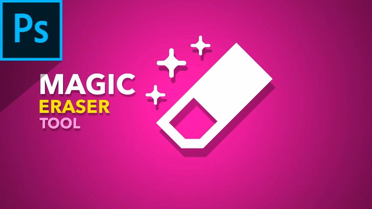 How do I turn on eraser in Photoshop?