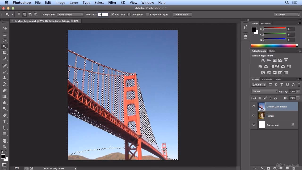 How to use magic wand tool in Photoshop cs6?