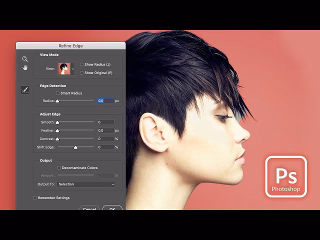 Where is Mask Edge in Photoshop?