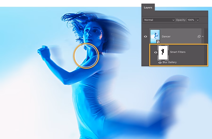 How to simulate motion in Photoshop?