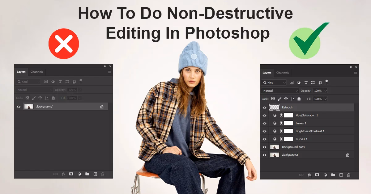 What is a non-destructive edit in Photoshop?