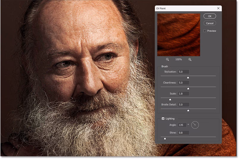 Why is the Oil Paint effect not working in Photoshop?