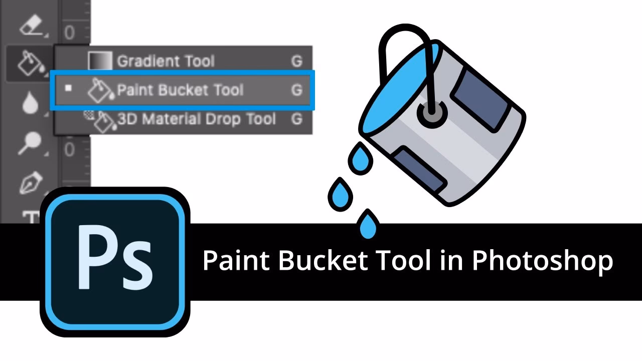 What is the shortcut for the bucket tool in Photoshop?