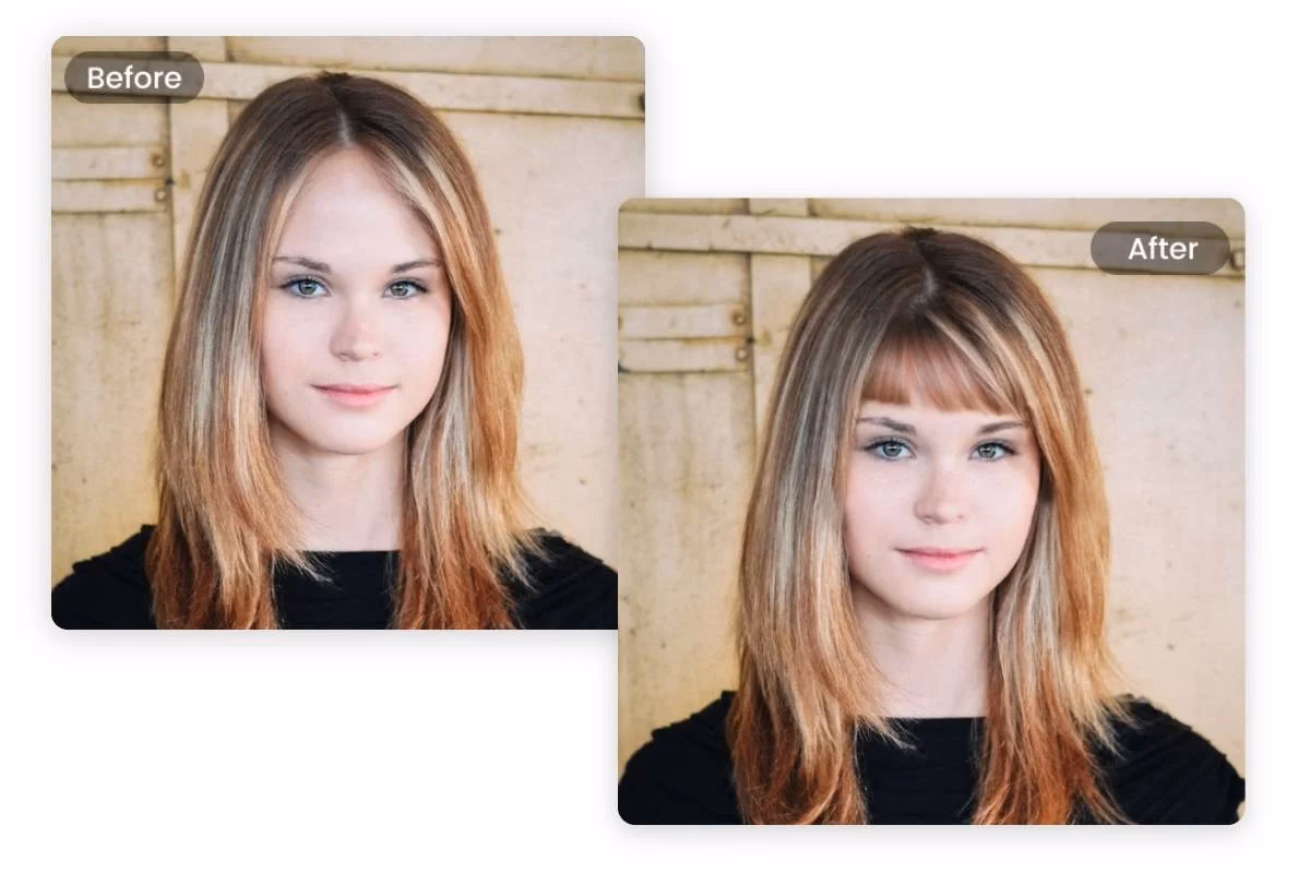 How can I see what I would look like with bangs?