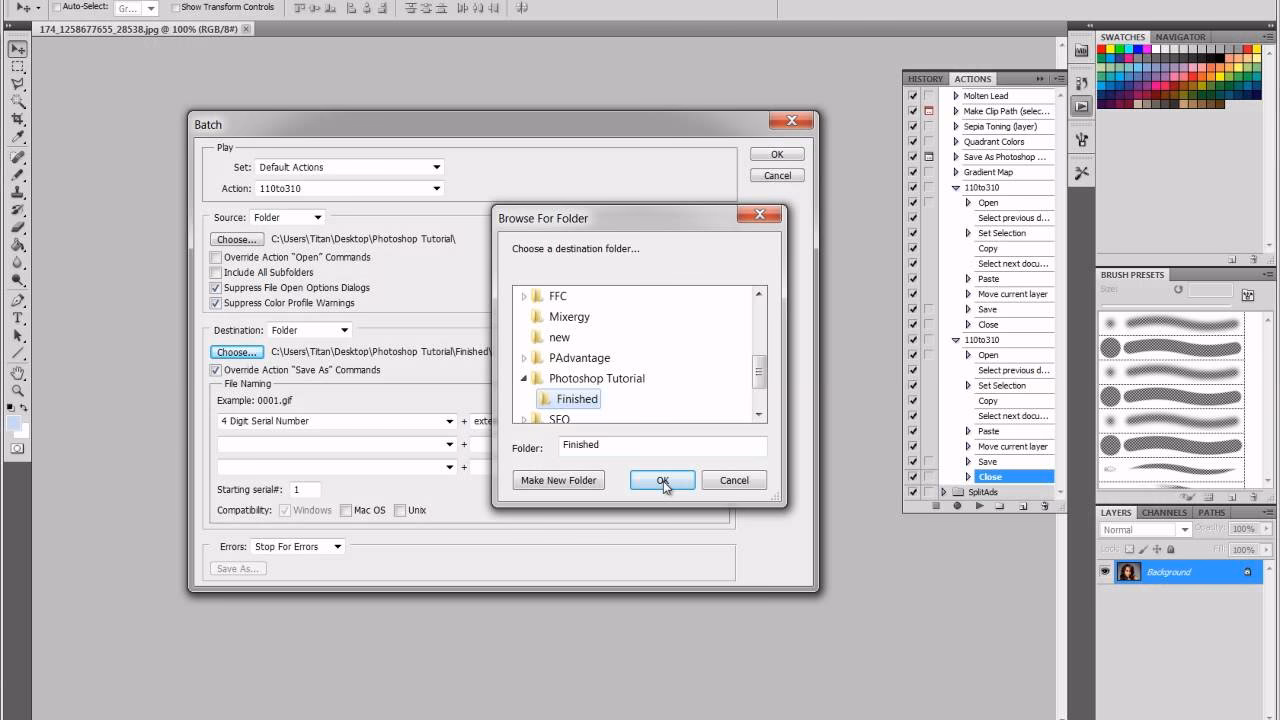 What is batch in Photoshop?