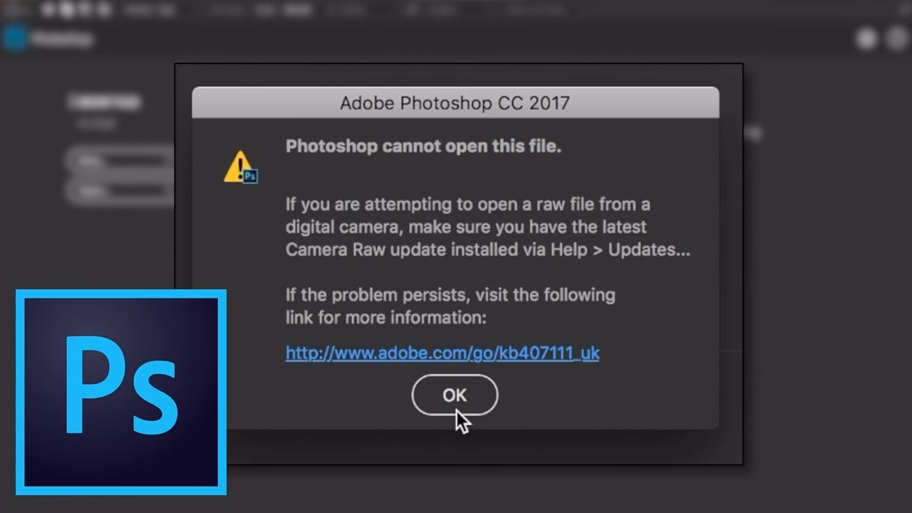 How do I open a RAW file in Photoshop?