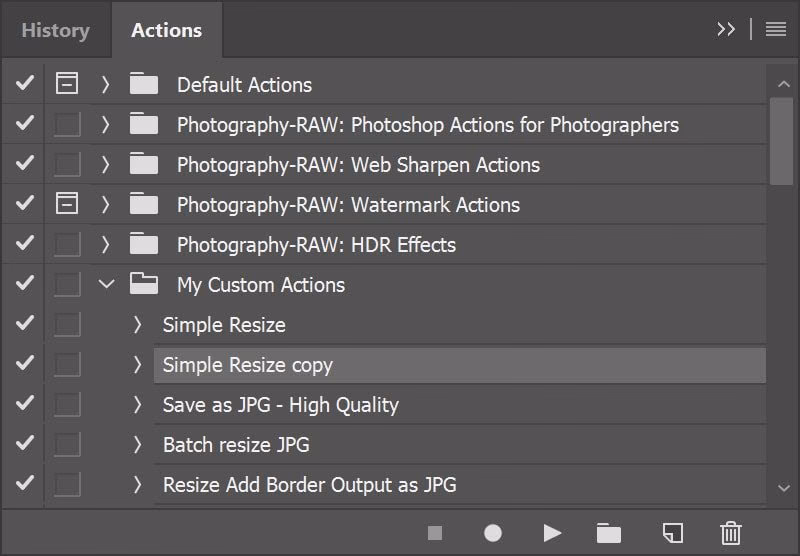 How to use actions in Photoshop CC?