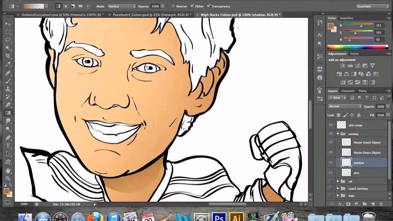 How to do coloring in Photoshop?
