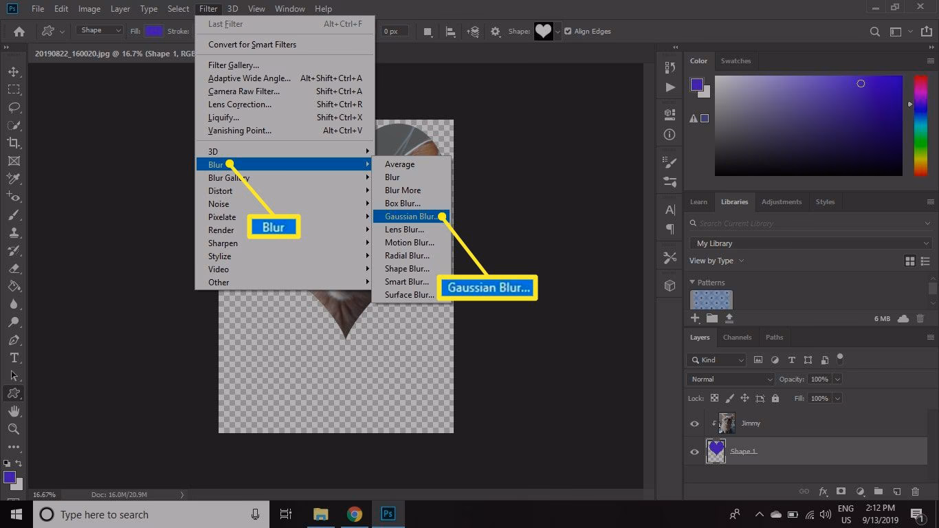 How do I crop a picture into a specific shape?