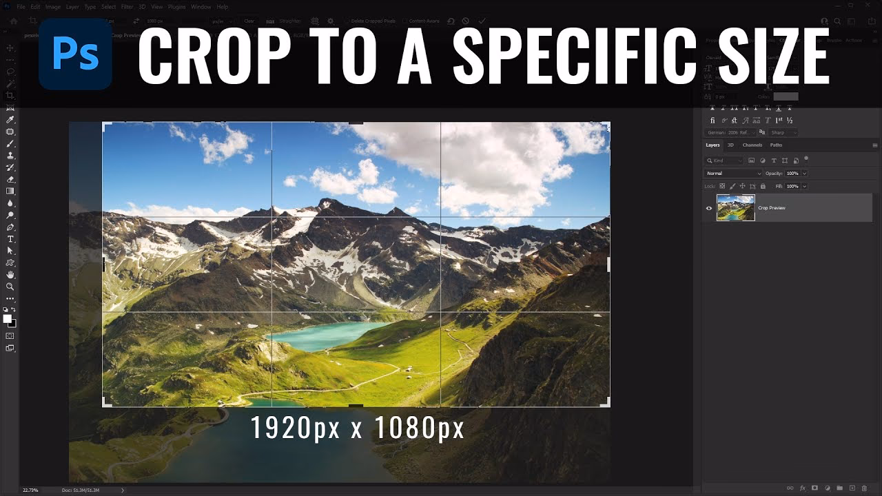 How to crop a photo but keep the same size?