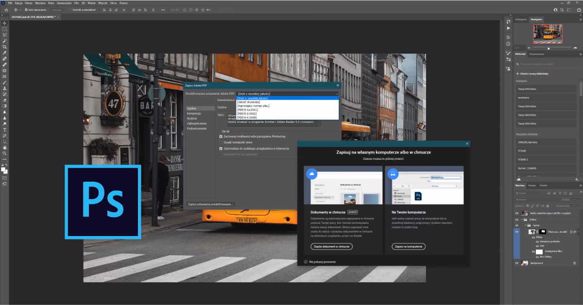 Jak eksportować do PDF w Photoshopie?
