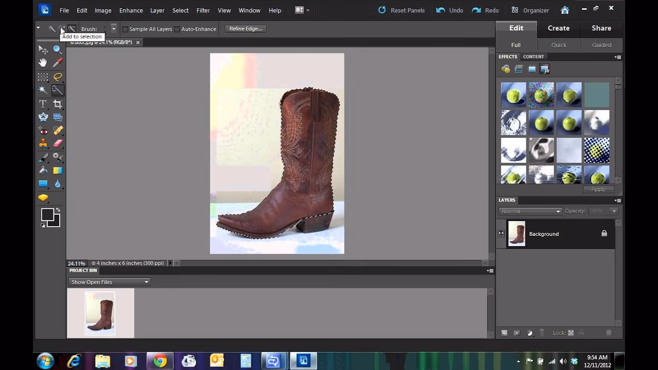 What are the three types of selection tools?