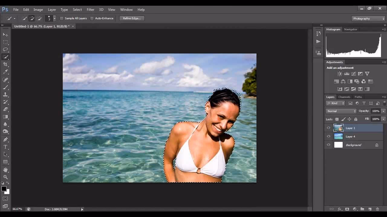 What is an extract filter in Photoshop?