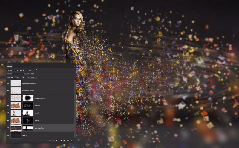 How to make fragments in Photoshop?