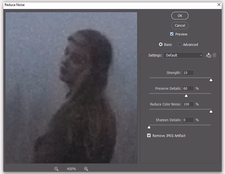 How to remove the grains in a picture?
