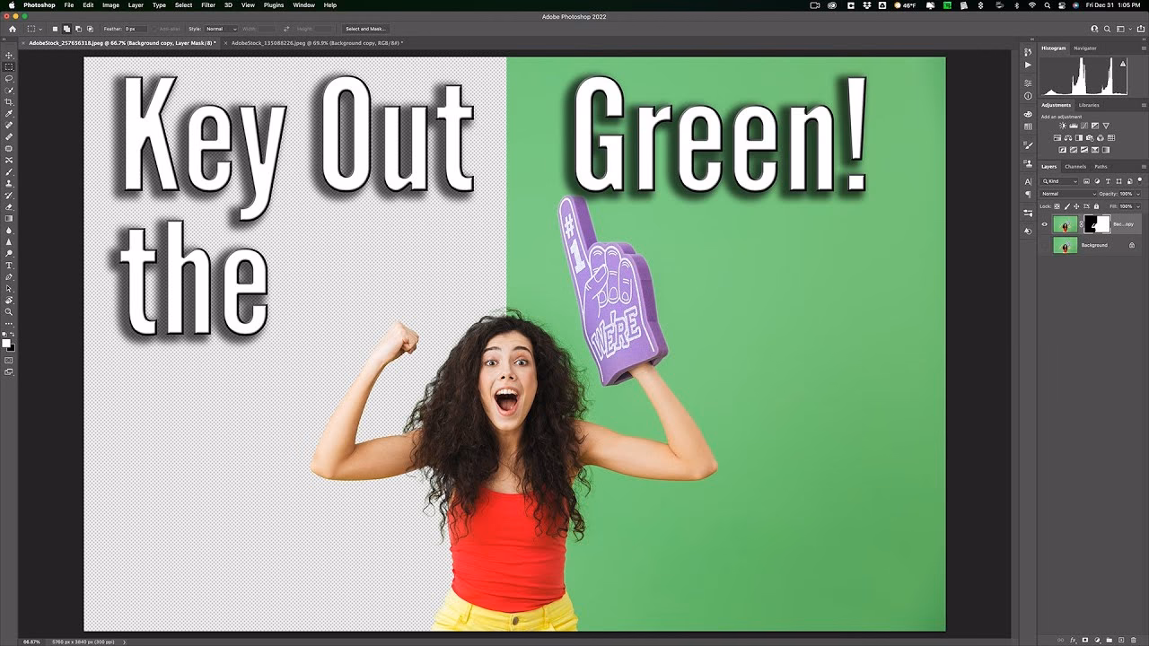 How do you take a picture with a green screen?