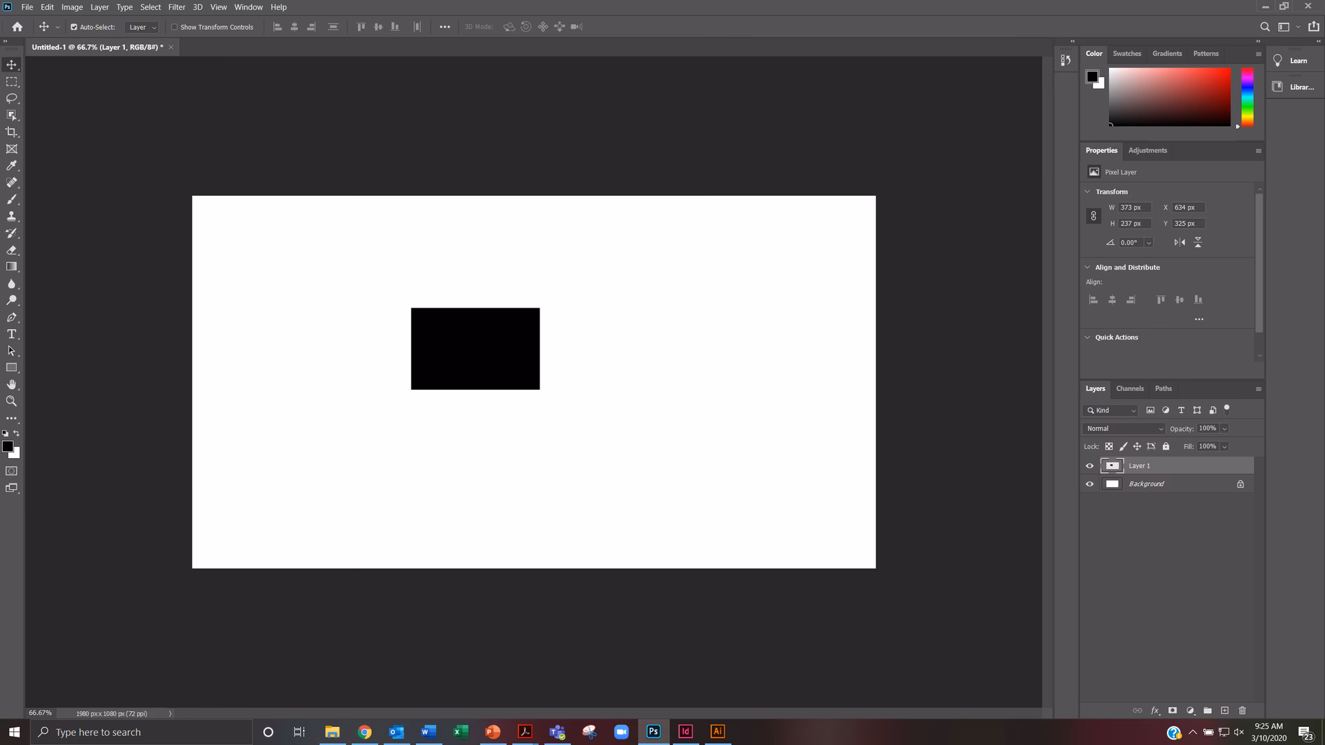 How do I reset the Move tool in Photoshop?