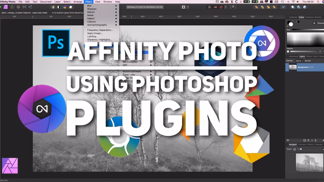 Can you use Photoshop plugins in Affinity Photo?