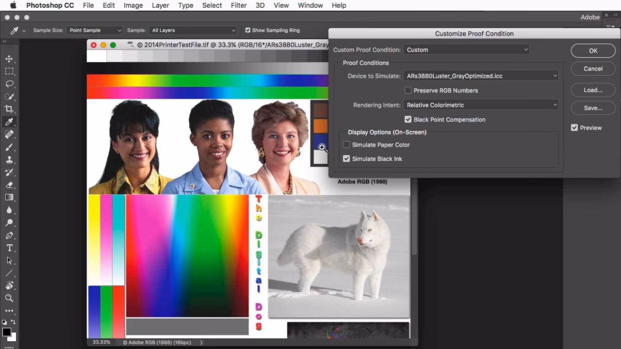 What do proof colors do?
