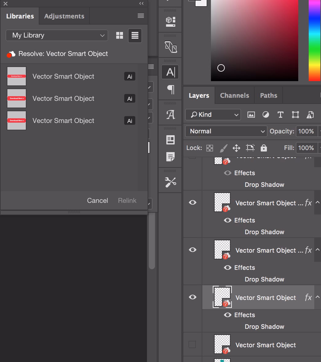 How to relink a Smart Object?
