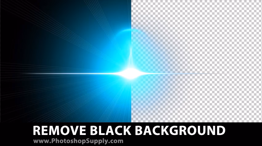 How do I remove all black from an image in Photoshop?