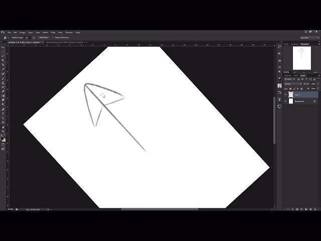 How do I rotate my screen back to normal in Photoshop?