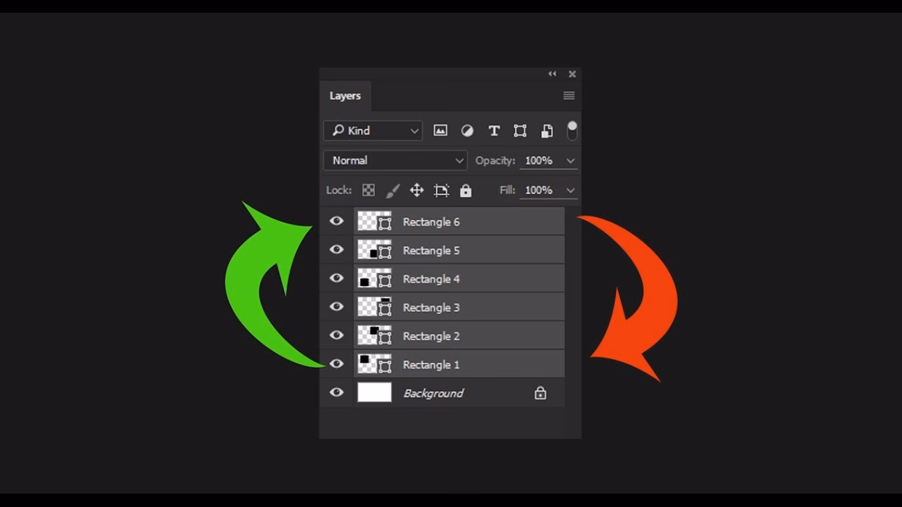 How do you reverse order in Photoshop timeline?