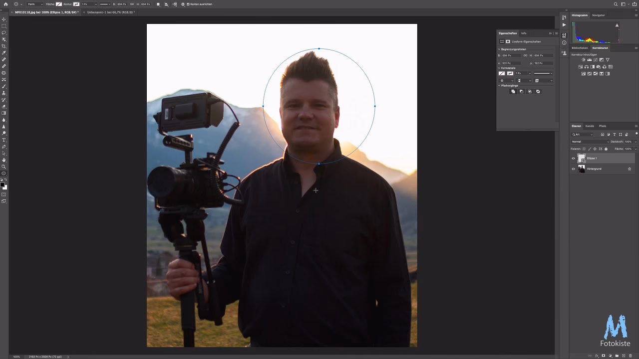 Wie mache ich einen Kreis in Photoshop?