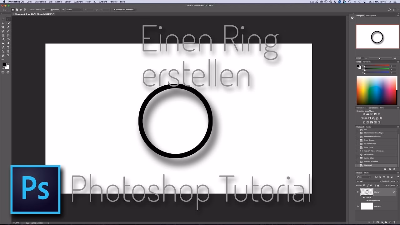 Wie schneidet man in Photoshop eine Kreisform zu?