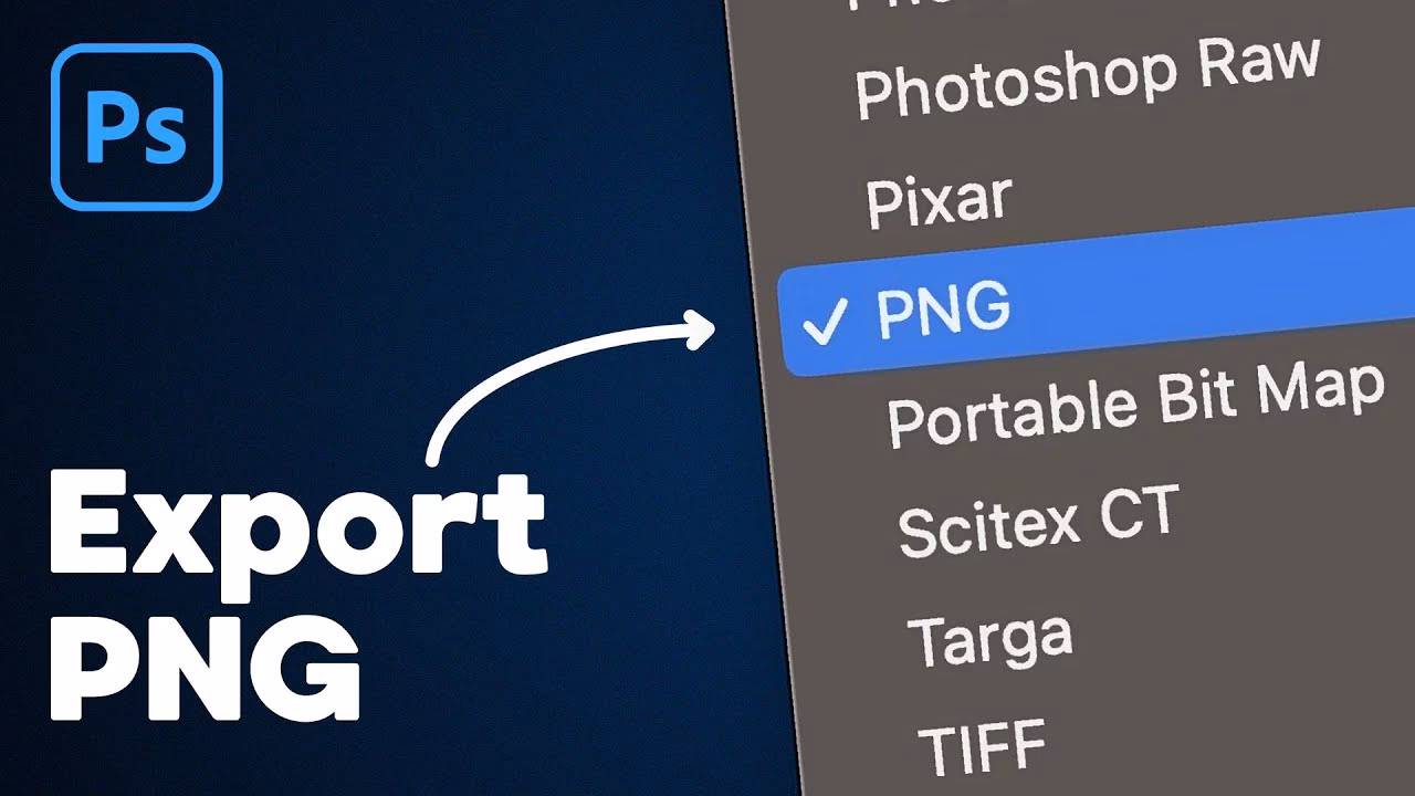 Why can't I save a File as a PNG in Photoshop?