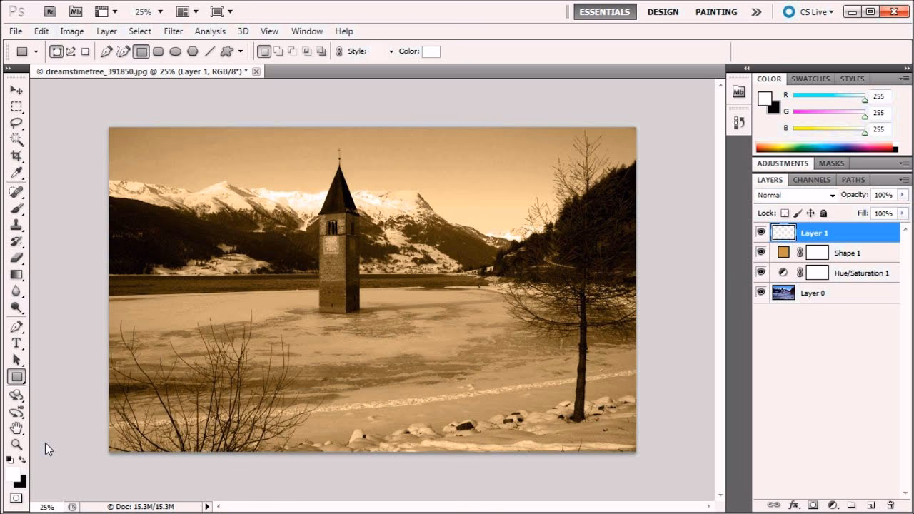 What is the sepia color filter?