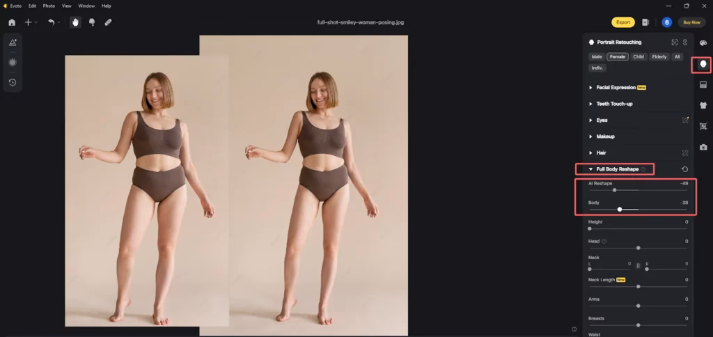 How to make a body skinnier in Photoshop?