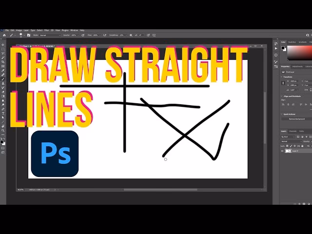 How do I make my lines straight?