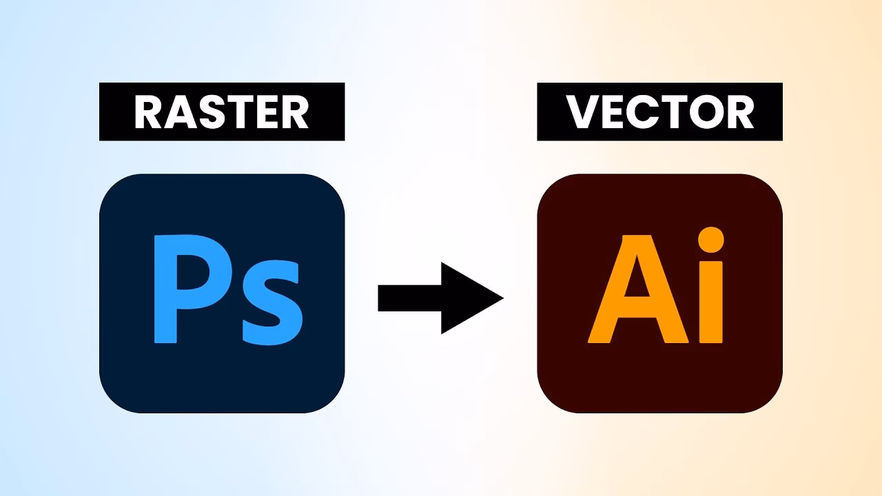 How do I vectorize an image from Photoshop to Illustrator?