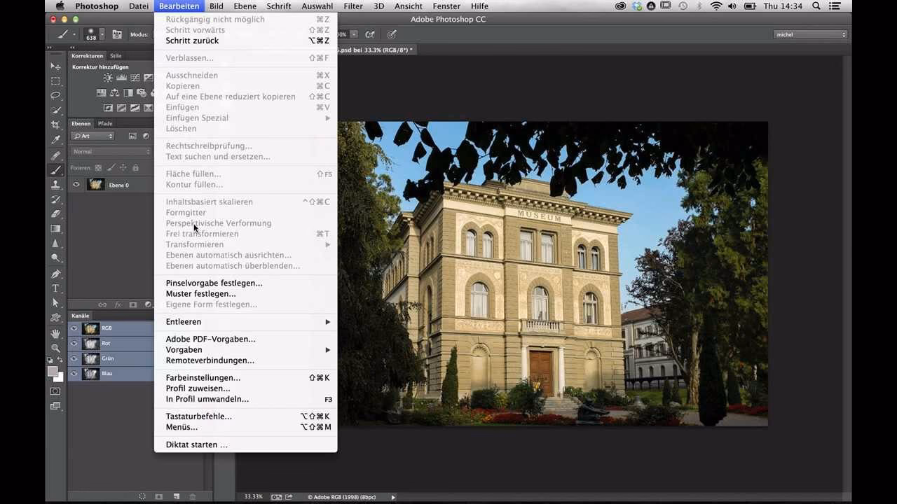 Wie transformiert man die Perspektive in Photoshop frei?