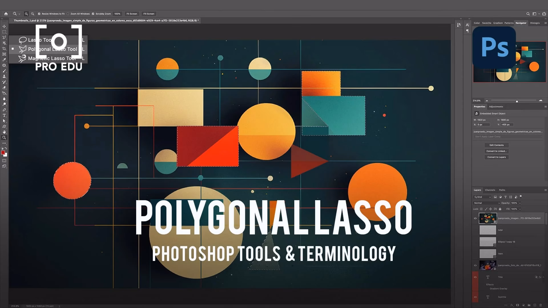 What is the shortcut for the polygon tool in Photoshop?