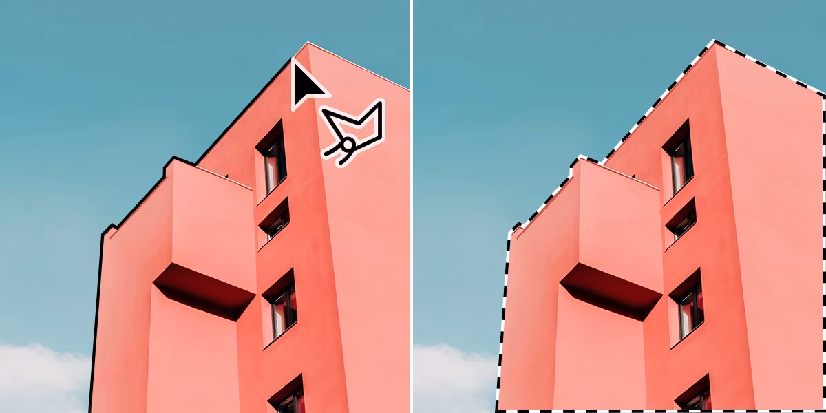 How to polygon select in Photoshop?