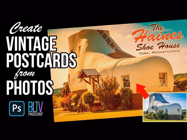 How to make an image look like a postcard?