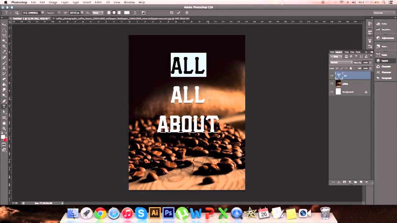 How do I create a poster in Photoshop?
