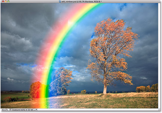 How do you get the rainbow effect?