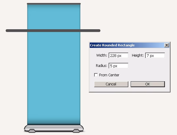 What size is a rollup banner in Photoshop?