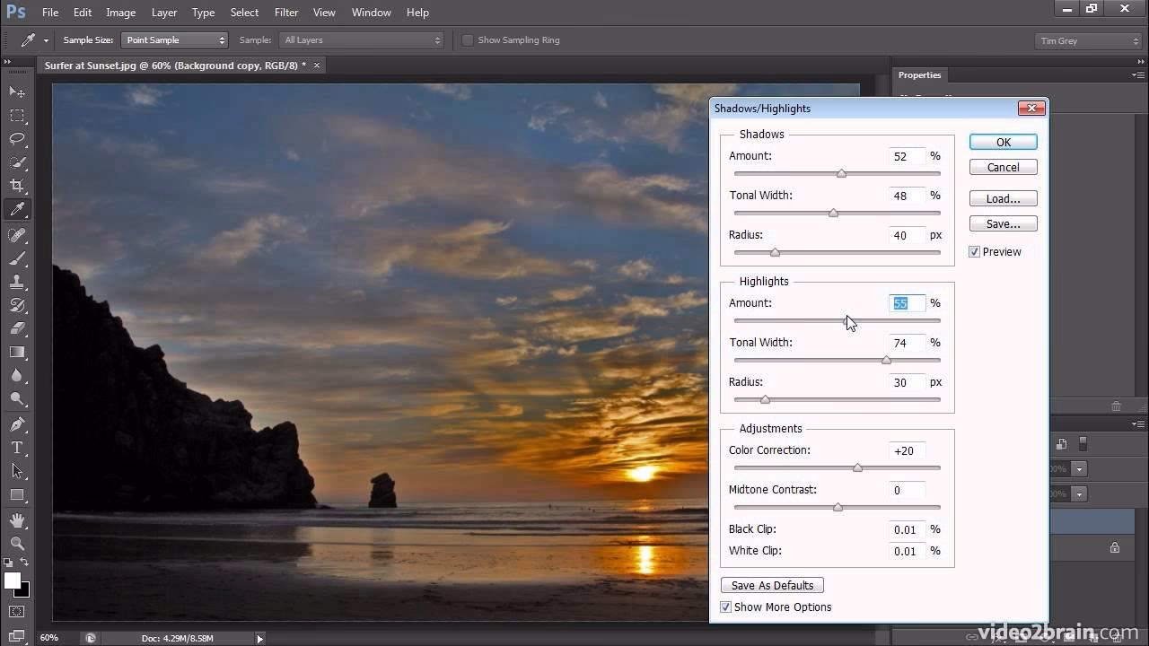 What's the difference between shadows and highlights?