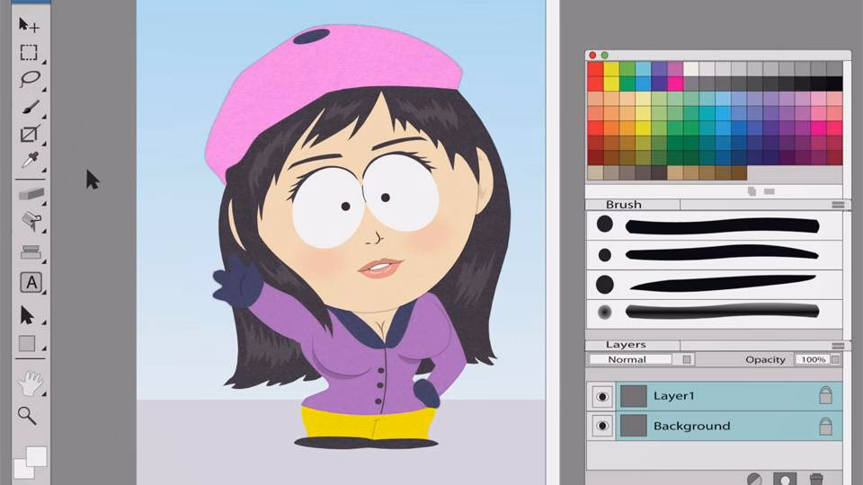 What episode of South Park do they use Photoshop?