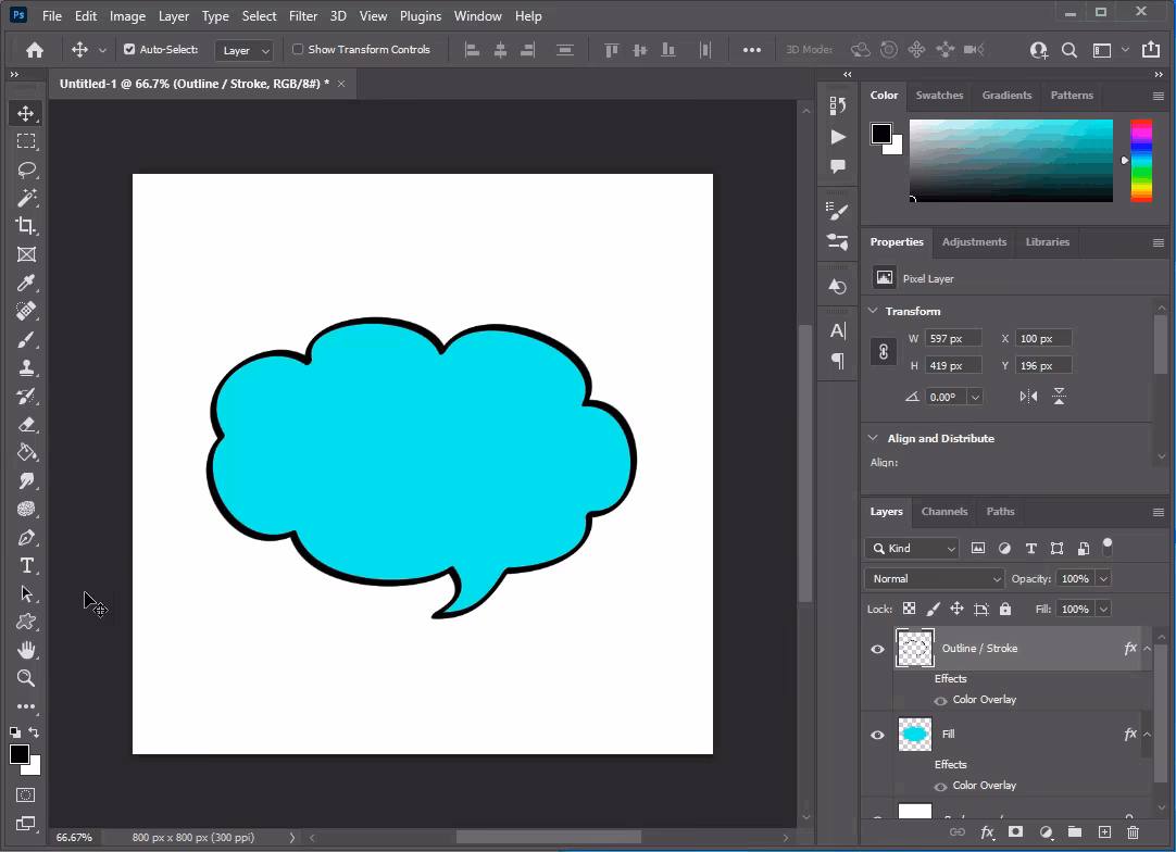 How do you add a thought bubble to a photo?