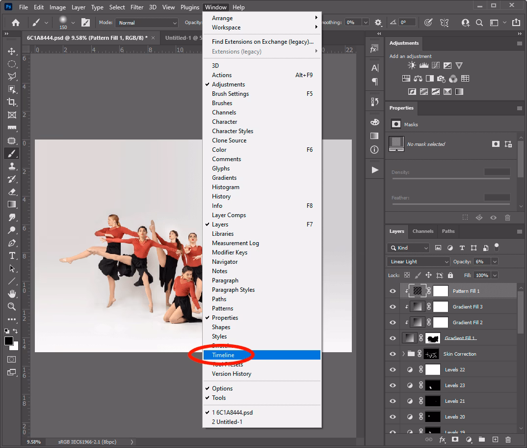 What frame time is a GIF in Photoshop?