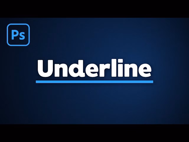 How to make text underlined in Photoshop?