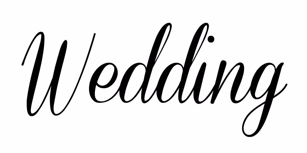 Which font is usually used in a wedding?
