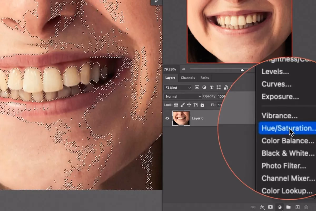 How to whiten teeth in Photoshop elements?