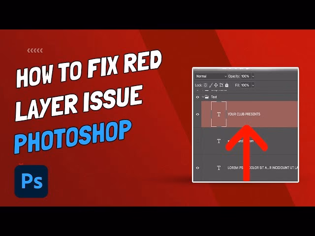 Why is Photoshop highlighting layers in red?