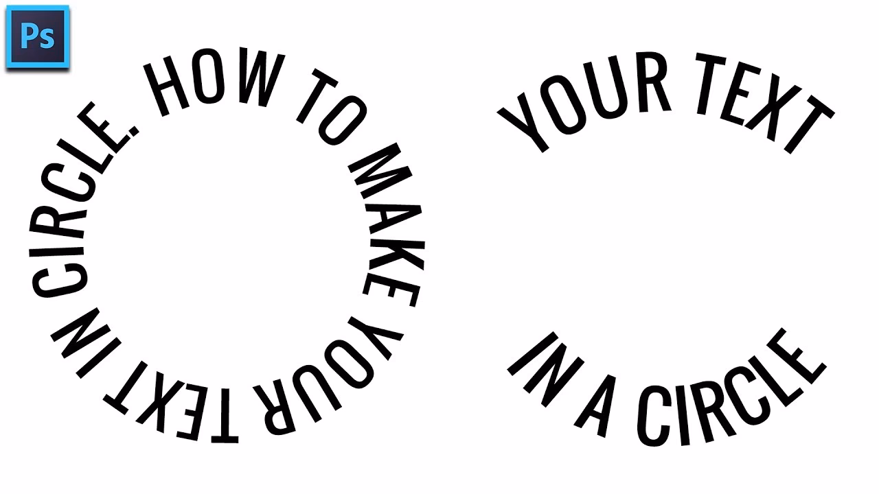 How do you write on the outside of a circle in Photoshop?